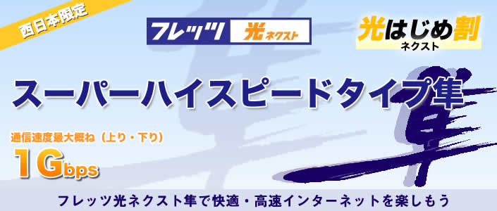 Ntt フレッツ光ネクストハイスピードタイプ 西日本